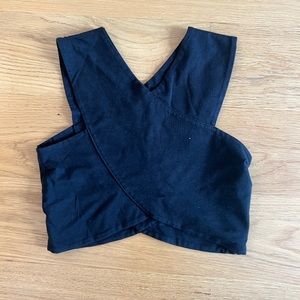 Cross body crop top